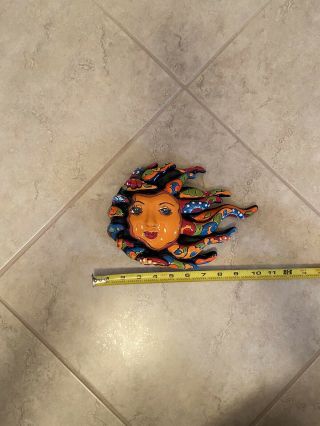 Talavera Eclipse Sun And Moon Wall Art - Handmade & Hand Painted Mexican Pottery