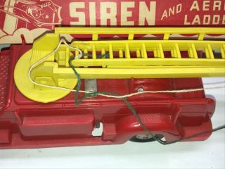 Vintage Marx Toys - Fire Truck Plastic Friction w Siren 3
