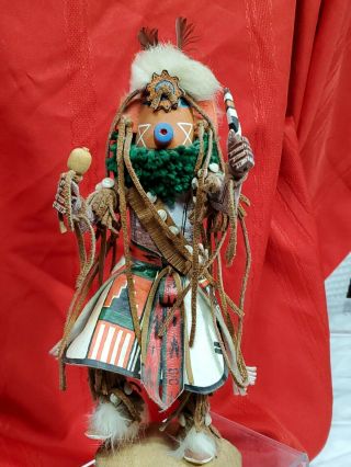 Vtg Sallie Sloane Signed American Indian Hopi Kachina Doll Detailed Regalia 11 "