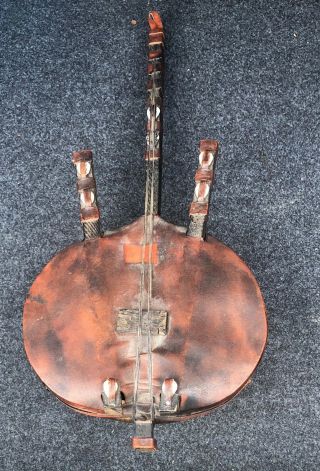 Vintage Handmade Kora African Lute String Instrument Gourd Cowrie Shells