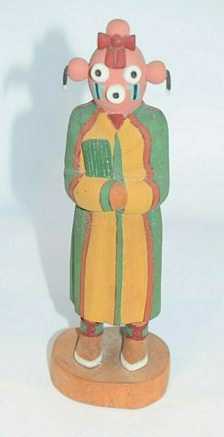 Fine Hopi Indian Carved Mudhead Kachina Cottonwood Doll Statue Native American