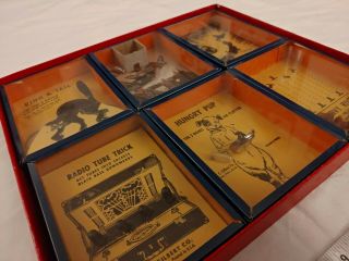 Vintage Gilbert Problem Puzzles 6 Piece Complete W Box Atom Bomb