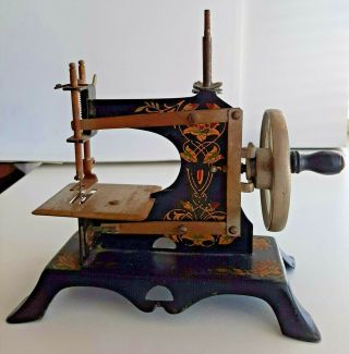 Toy Sewing Machine Vintage Hand Cranked Marked Made In Germany