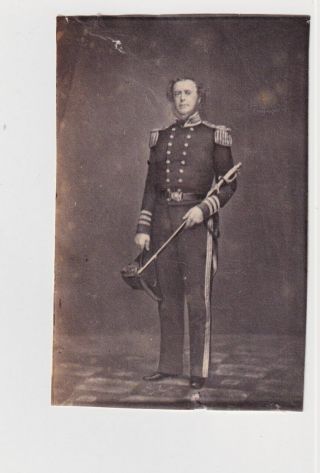 Commodore Samuel Francis Dupont 1860s American Union Civil War Cdv Photo