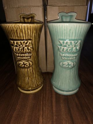 Tiki Farm Viva Las Vegas 23 Tiki Mugs By Joe Vitals Limited Edition 41 Of 250