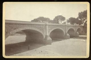 W.  H.  Jackson Cabinet Photo 5293 (or 5243?) " Bridge At Lagos " Probably Mexico?
