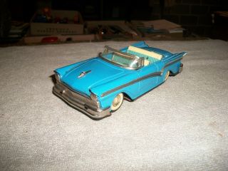 Org Tin Metal 1957 Ford Convertible By Haji Japan Toy Car Cond.