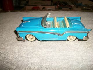 ORG TIN METAL 1957 FORD CONVERTIBLE BY HAJI JAPAN TOY CAR COND. 2