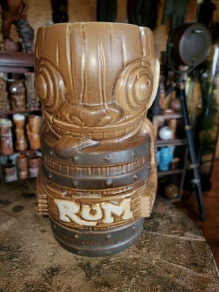 The Connoisseur Rum Barrel Tiki Mug Tiki Farm Flounder Shag