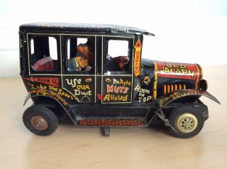 Vintage Marx Tin Wind Up Car Old Jalopy Tin Litho Toy