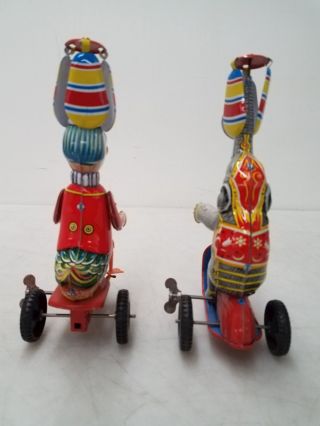 2x Vintage Tin Litho Toys Circus Animals - Made in Germany 3