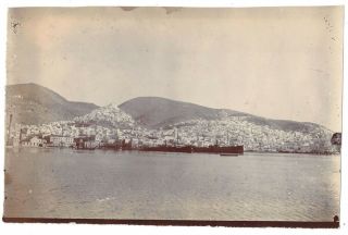 Greece View Of The Port At Syros - Antique Photograph C1905