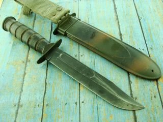 VINTAGE WW2 CAMILLUS USN GUARD MARK MK2 FIGHTING COMBAT NAVY TRENCH KNIFE KNIVES 2