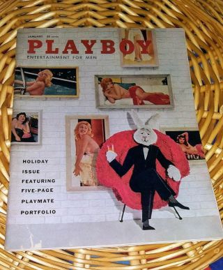 Playboy Magazines Set Of 5 - Vintage - (4) 1958 (1) 1960 Good - Very Good - Fine Cond.