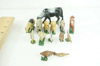 Grey Iron American Family on the Farm Animals Cast Iron Manoil Barclay Cow Goat 3