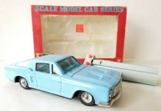 Vintage Bandai Ford Mustang Tin Toy Car,  Battery Op,  Scale Model Series
