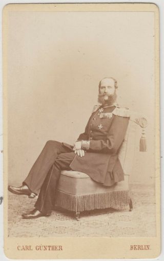 Germany Cdv Photo - Army Officer,  Probably Aristocratic,  By Carl Gunther Of Berlin