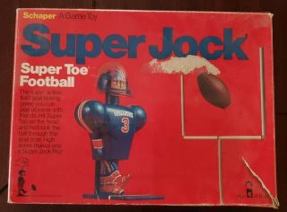 Vintage 1976 Schaper Jock Toe Football Game With Box