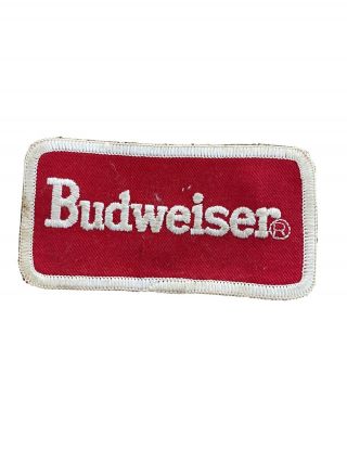 Vintage Budweiser Beer Red Felt Patch