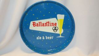 Vintage Blue W/ Stars Ballantine Ale & Beer Metal Bar Serving Tray Newark,  Nj