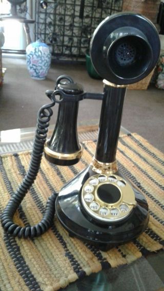 Vintage Candlestick Phone Made By Ammerican Telecommunications Corporation 1970 