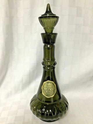 Vintage Jim Beam Smoke Green Glass Decanter Bottle I Dream Of Jeannie No.  2