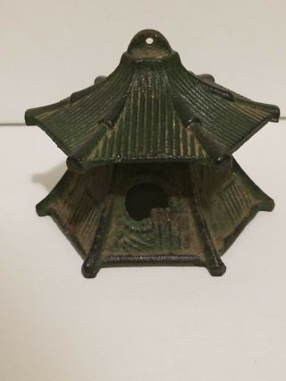 Vintage Japanese Cast Iron Pagoda Garden Lamp Lantern