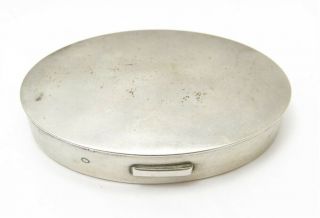 Vintage Mary Dunhill Sterling Silver Oval Compact With Mirror - No Monogram