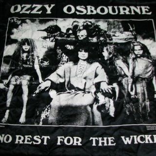 Vintage Ozzy Osbourne No Rest For The Wicked Monowise 1988 Tapestry/wall Hanging