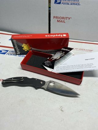 Spyderco Caly 3.  5 Carbon Fiber Zdp 189 Folding Knife