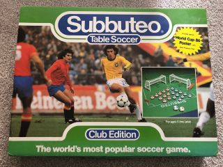 Subbuteo Table Soccer Vintage Game Box Complete Set Club Edition With Poster