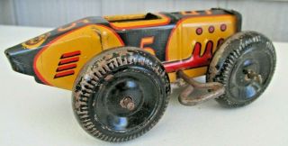 Marx Midget Vintage Tin Litho Wind Up Race Car 5