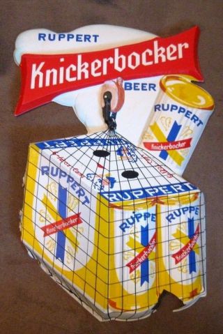 Vintage Vacuform Ruppert Knickerbocker Beer Sign 6 Pack Flat Top Can York Ny