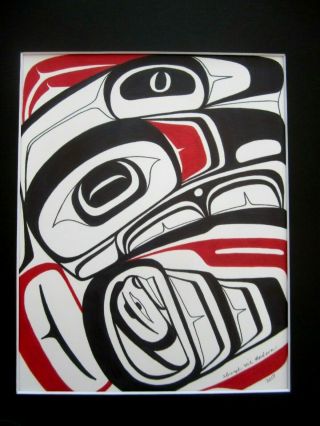 Northwest Coast Art - Tlingit Hawk Spirit Transformation - Painting