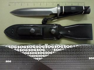 Sog Demo Knife W/black Blade & Leather Sheath Ssd01 - L