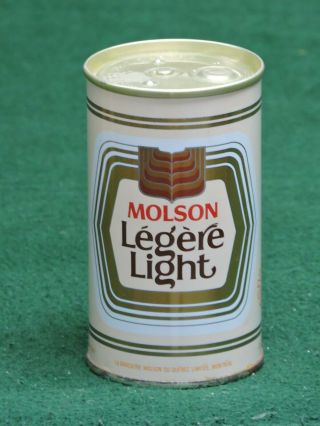 Molson Light Beer,  Button Top Can,  La Brasserie Molson Quebec Montreal Canada