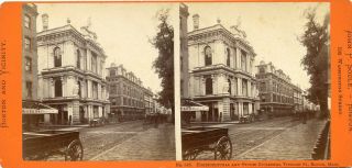 J P Soule Boston Ma Stereoview Horticultural & Studio Buildings Tremont Street