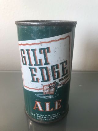 Vintage Gilt Edge Ale Flat Top Beer Can Grand Union East Paterson Nj