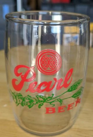 Pearl Beer Barrel Glass - San Antonio Texas