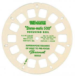 View - Master Focusing Reel For The Stereo - Matic 500 Projector