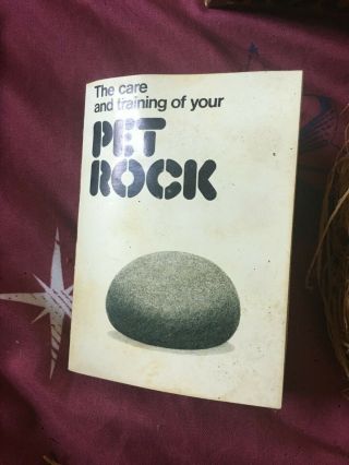 Vintage 1975 Pet Rock with Rock,  Box,  Bedding and instructions 2