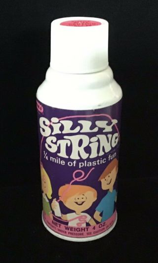 Vintage Wham - O Silly String Hot Pink Full Can 1969 Toy Brady Bunch