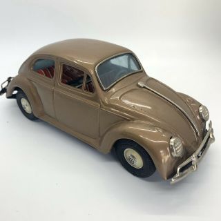 Vintage Bandai Tin Friction Volkswagen Beetle Bug Japan 8” Toy Car