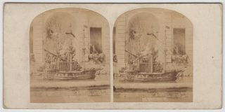 Italy Stereoview - Vatican And The Fountain In The Gardens Of The Vatican