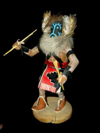 Vintage Native American Hopi Tribe Qoqolo Kachina Doll - Signed Largo