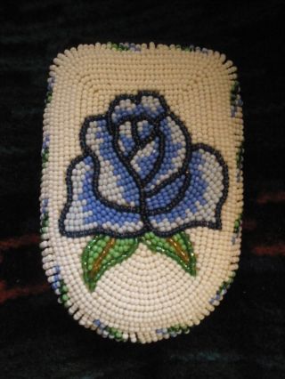 Native American Indian Shoshone Beaded Rose Tracfone Flip Cell Phone Holder