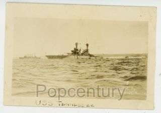 Pre Ww2 1920s Vintage Photograph Us Navy Ship Uss Tennessee Large Sharp Photo