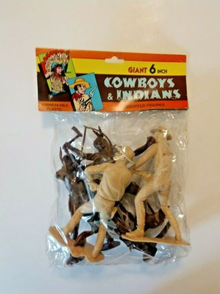 Vintage Giant 6 Inch Marx Cowboys And Indians Unbreakable