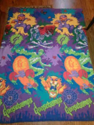 Vintage 1990s Goosebumps Rl Stine Twin Size Purple Comforter Blanket Only