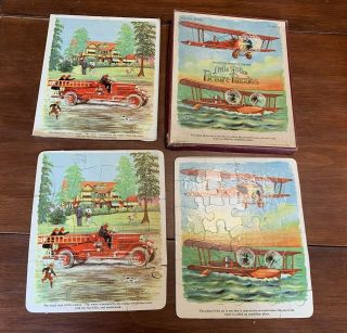 Little Folks Picture Puzzles Airplanes And Fire Truck C.  S.  Hammond & Co.  401a